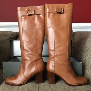 LEATHER CARMEL VIA SPIGA BOOTS